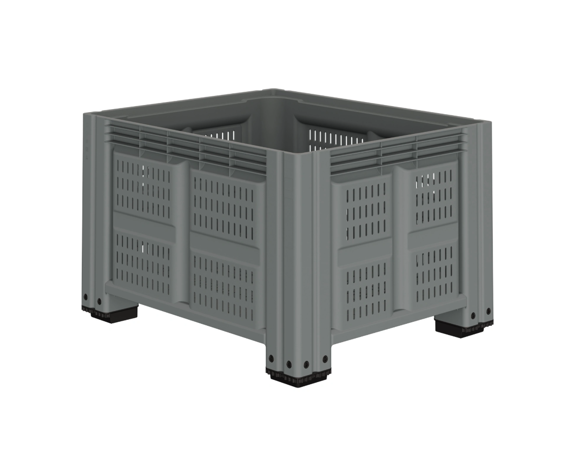 Большой контейнер 1200x1000x760 мм iBOX c перфорированными стенками и дном, на ножках